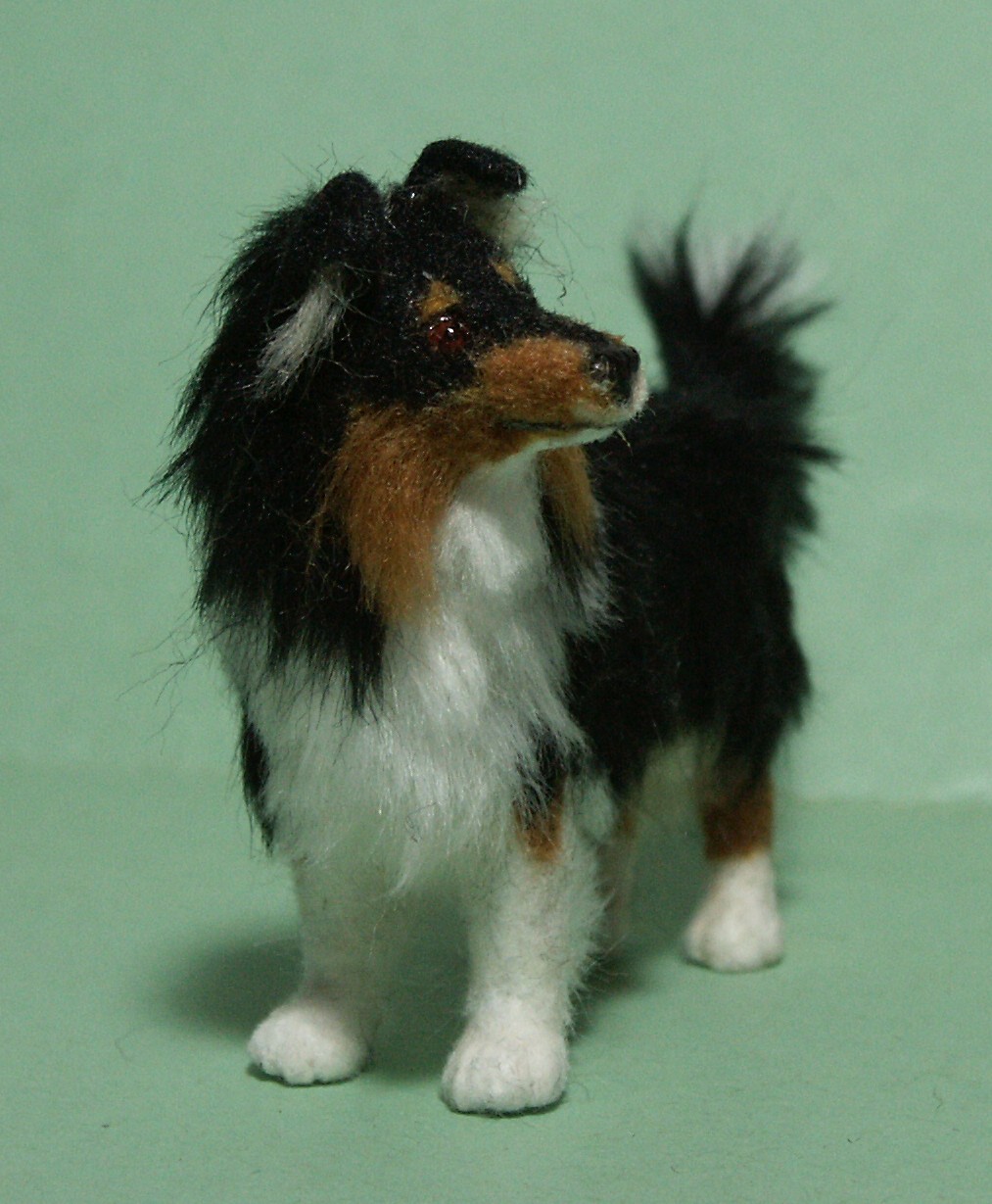 Rough collie for the dolls house