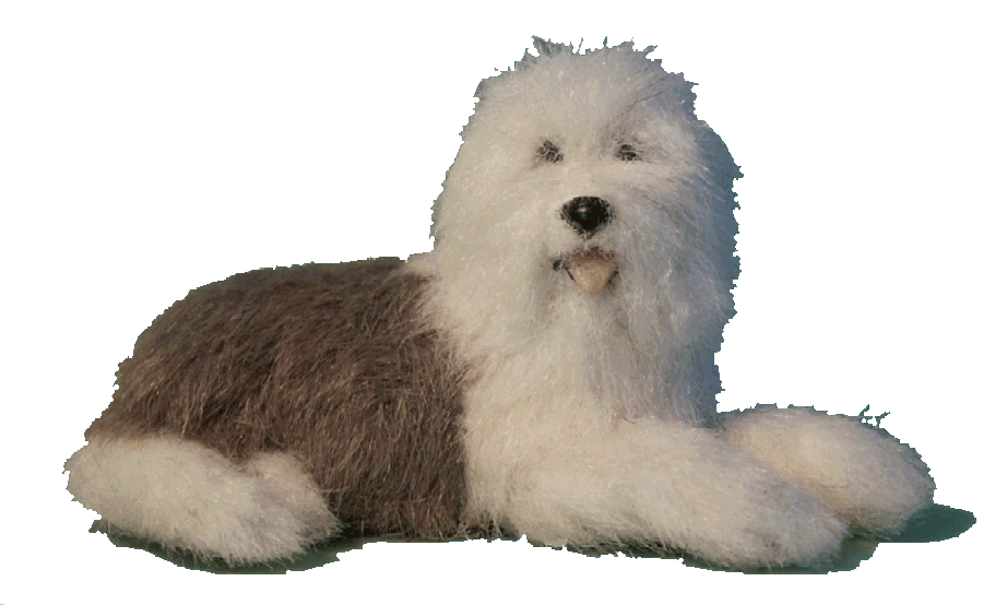 Old English Sheepdog for the dolls house