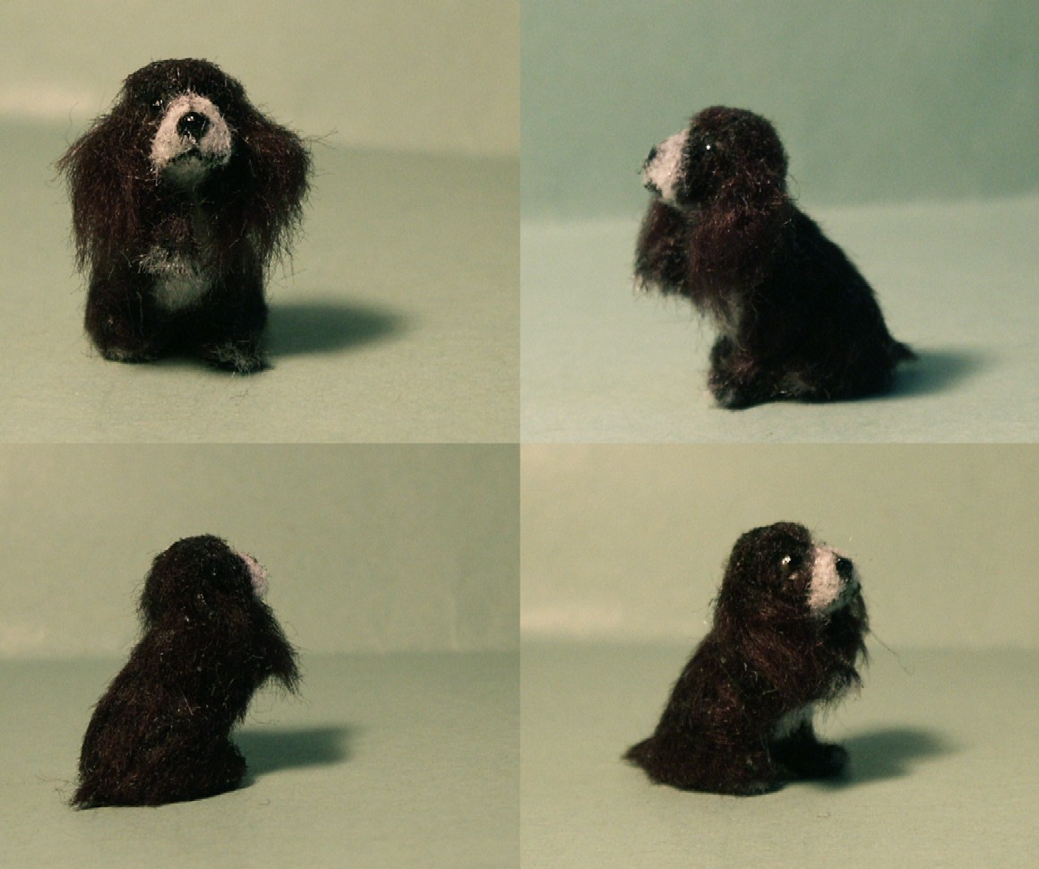 24th scale cocker spaniel for the dolls house