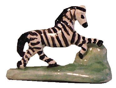 Zebra flatback ornament for the dolls house