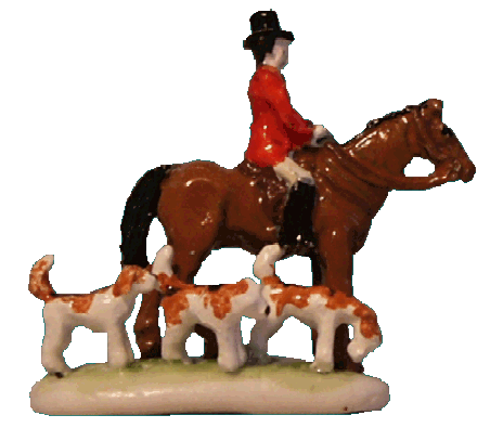 Huntsman with hounds ornament for the dolls house