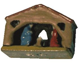 Tiny nativity ornament for the dolls house