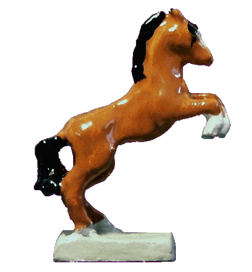 Dolls house ornament of rearing horse