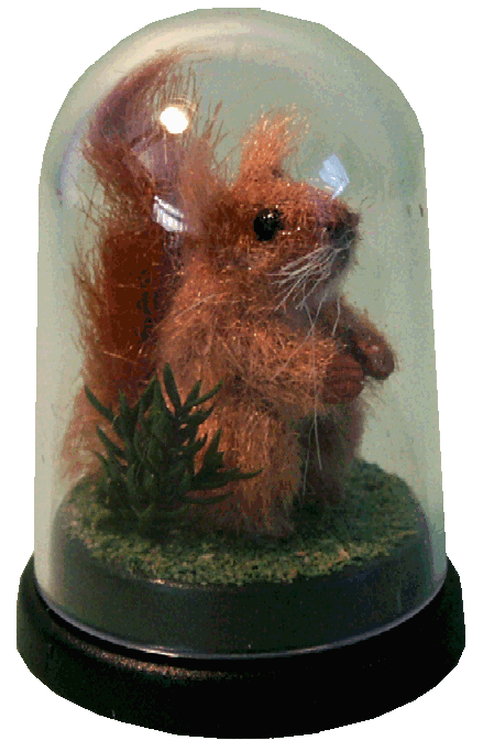 Stuffed squirrel for the dolls house